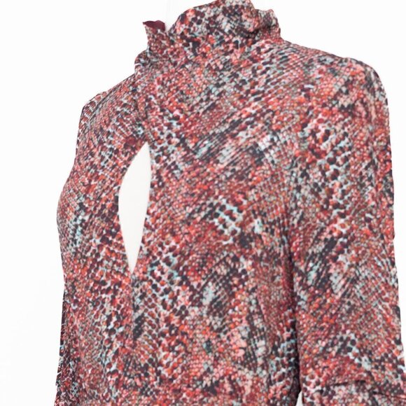 NICHOLAS. Cross Neck Keyhole Eleonor Printed Maxi Dress. - Picture 8 of 16
